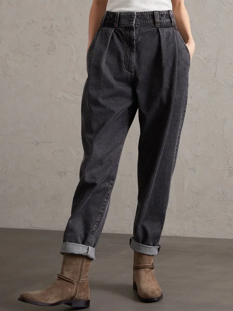 Jeans femminile bc pantaloni di cotone autunno scuro in denim pantaloni candine casual gamba dritta rastremata di alta qualità con etichetta 230823