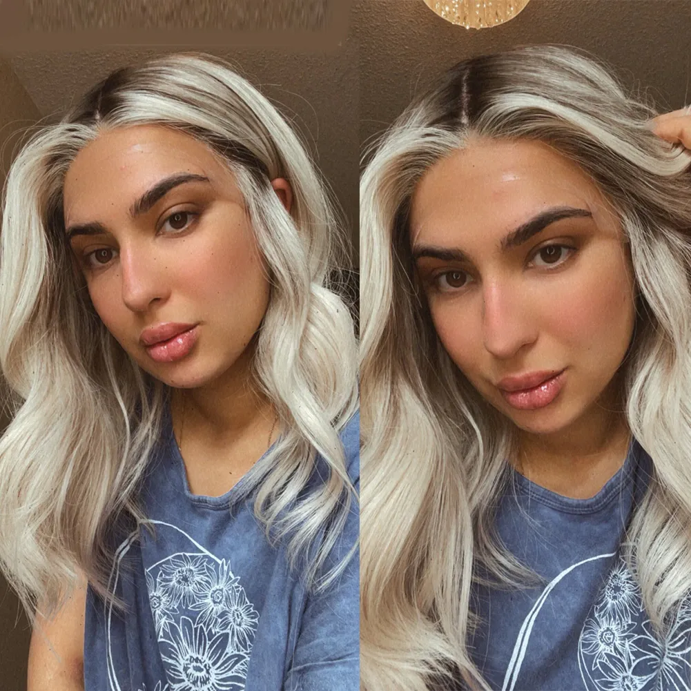 Short white human 2025 hair wigs