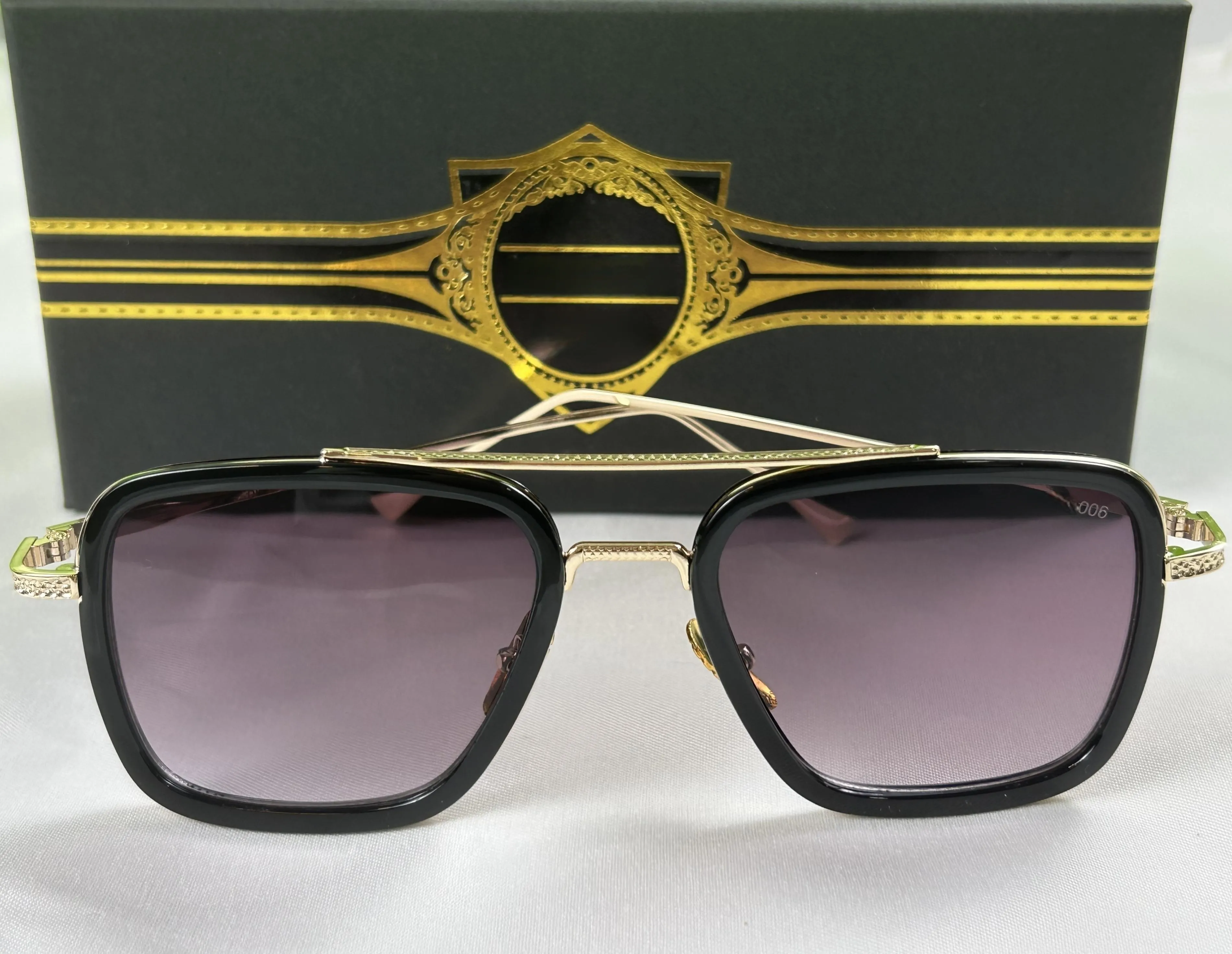 VINTAGE DITA Flight Titanium Sunglasses GOLD Rims Unisex JAPAN P250612200127-Side-WoC-1.jpg main image 2