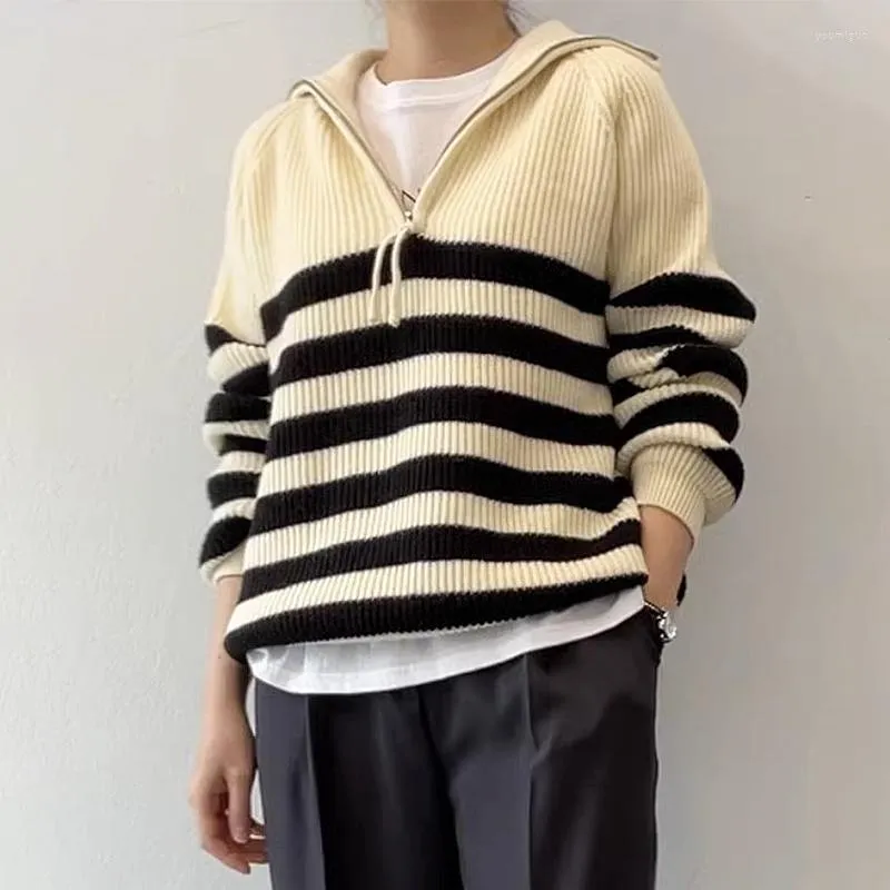 Pit Zippered Lapel Sweater Pit Zippered Lapel Sweater