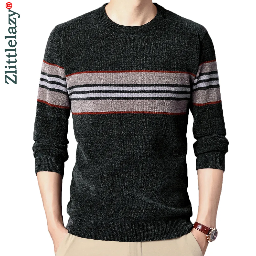 Pulls pour hommes Pulls rayés de mode Pull tricoté Hommes Vêtements Épais Hiver Pulls chauds Vêtements pour hommes Sweatshirts de Noël 1119 230823