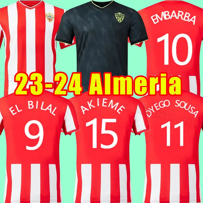 23 24 ud almeria Home Soccer Courseys 2023 Away Juan Villar Sadiq Dyego Sousa maillots de foot recirt akieme samu rouploy men اطفال أطفال