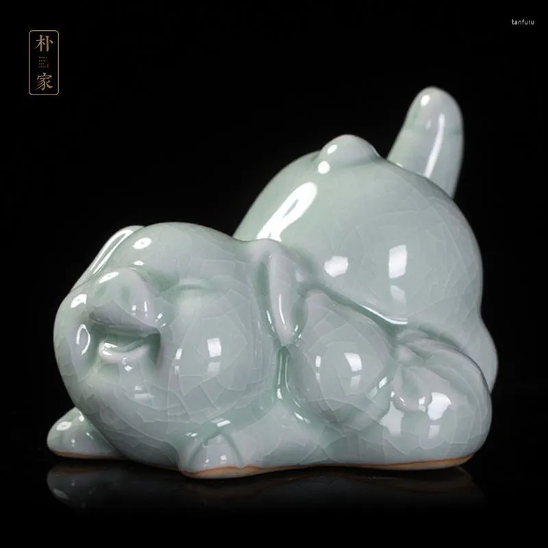 Animali di tè | Spot Blessing Blessing Pig Ceramic Ceramic Desktop arredamento Arritazione Arritazione Il tuo pezzo di porcellana può essere aperto