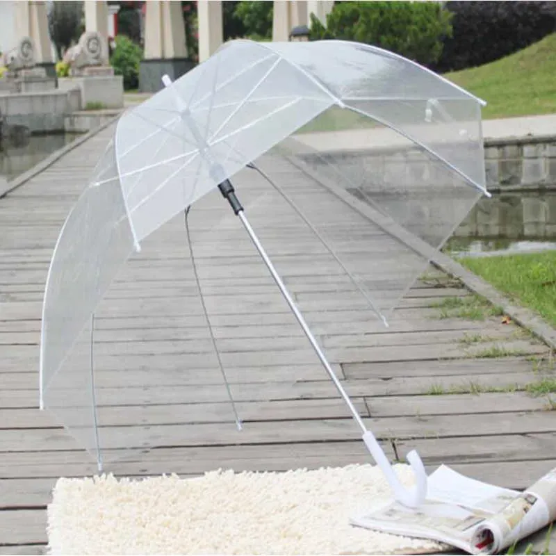 Stylish Bubble Umbrella Deep Dome, Long Handle, Transparent
