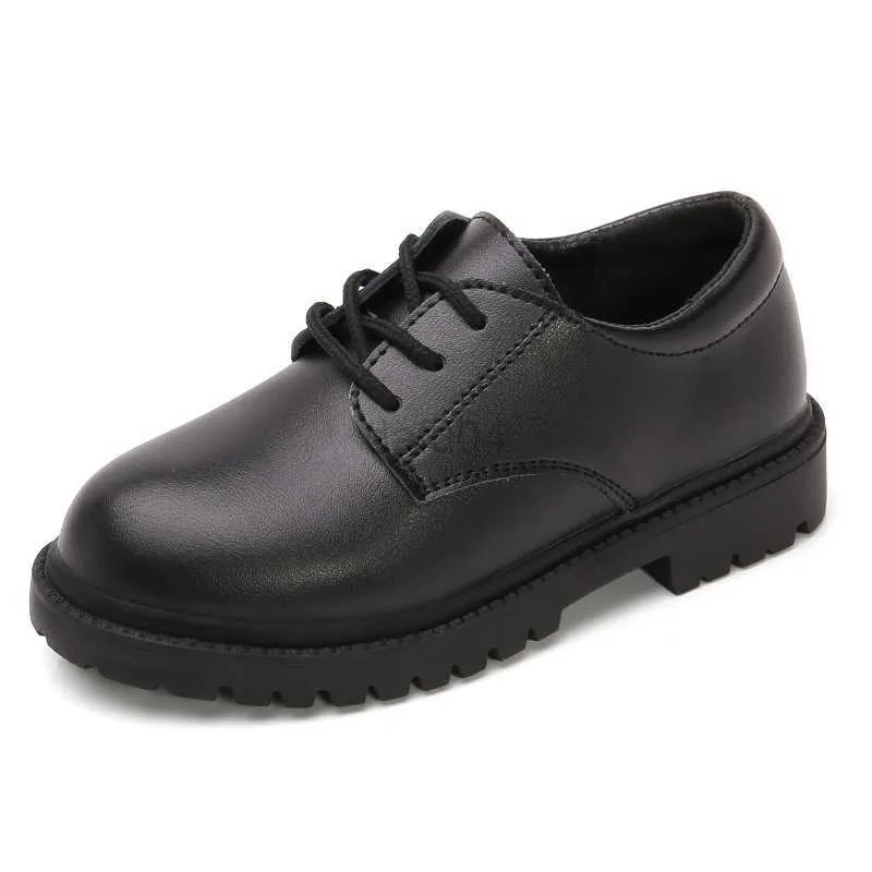 Sapatos lisos meninos sapatos crianças sapatos de couro para crianças grandes adolescentes tamanho 27-38 para menino grande sapatos de casamento formal estilo britânico simples preto l0824