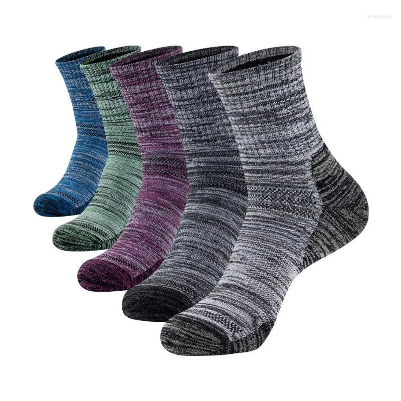 Chaussettes de sport en coton pour hommes et femmes, chaussettes de randonnée, de marche, chaudes, thermiques, confortables, rembourrées, évacuant l'humidité, pour l'hiver