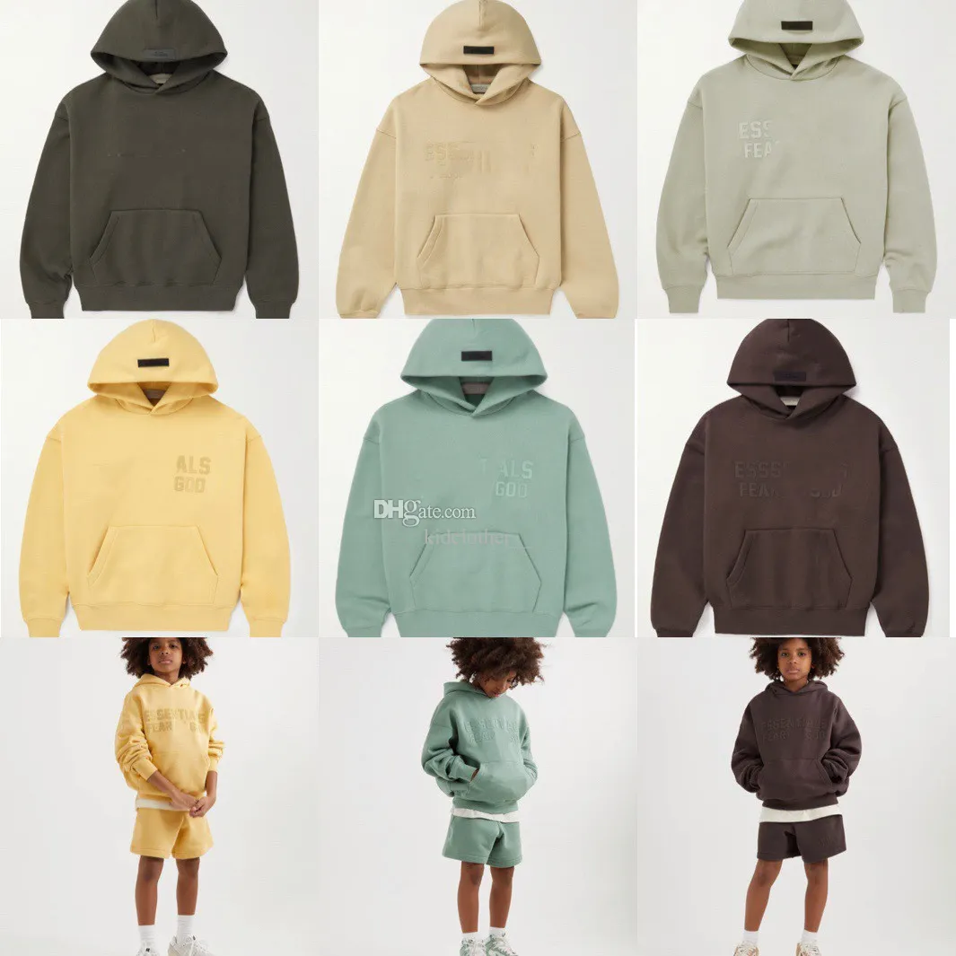 Hoodies Kids Hoodies Hoodie Hoodie Clothes Essentail esentail wooded toddler Spring Autumn Winter Aleded Asealiveed Reshethetic مع تصميمات الجيوب