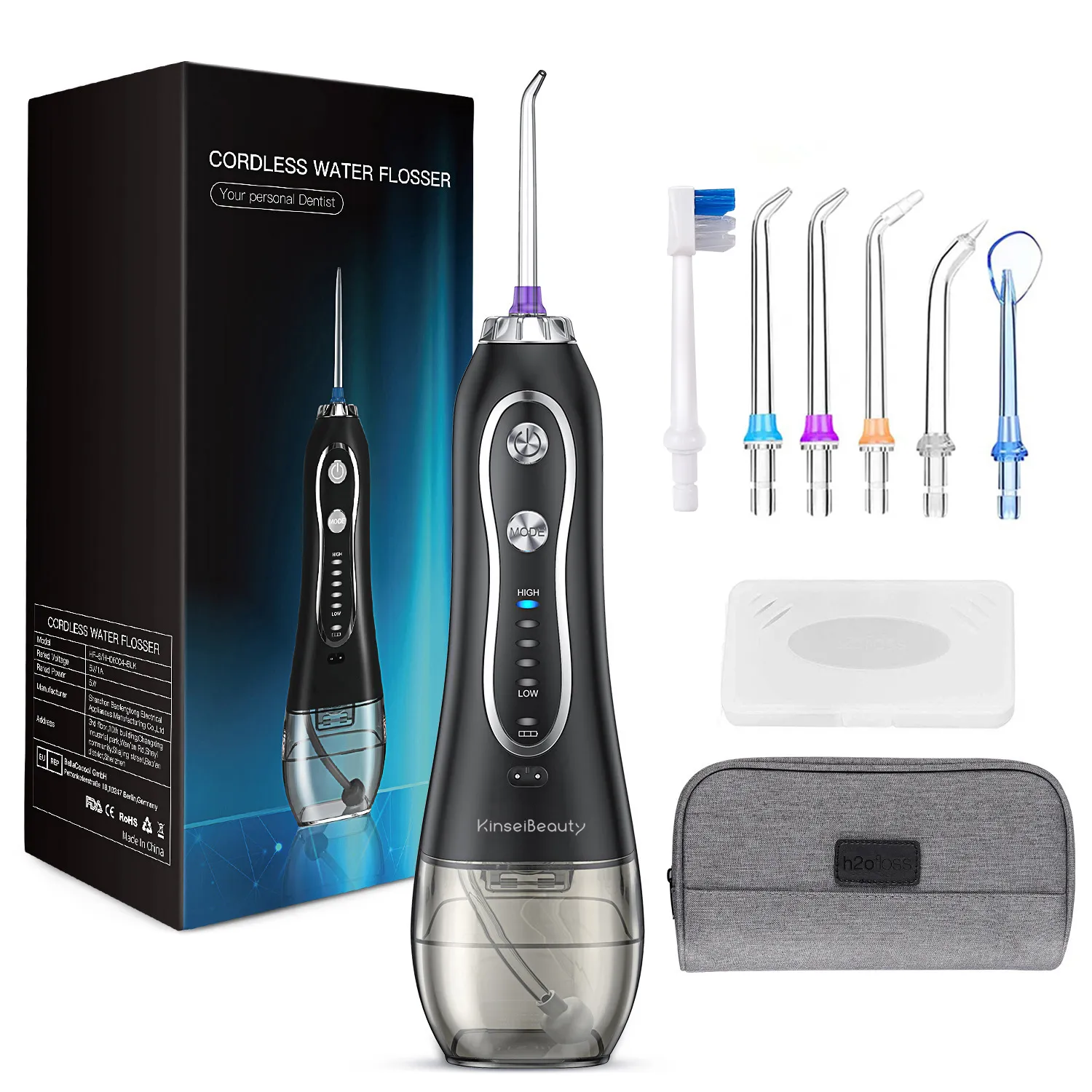 Diğer Oral Hijyen Irrigator USB Şarj Edilebilir Su Floss Taşınabilir Dental Flosser Jet 300ml Diş Temizleyici Çanta 230824