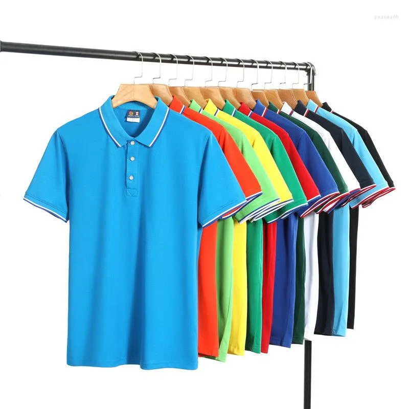 Men's Polos Fashion Men Short Sleeve Polo Shirts Streetwear Business Office Social Work Wear Basic Summer Male Clothes Solid Casual Tops