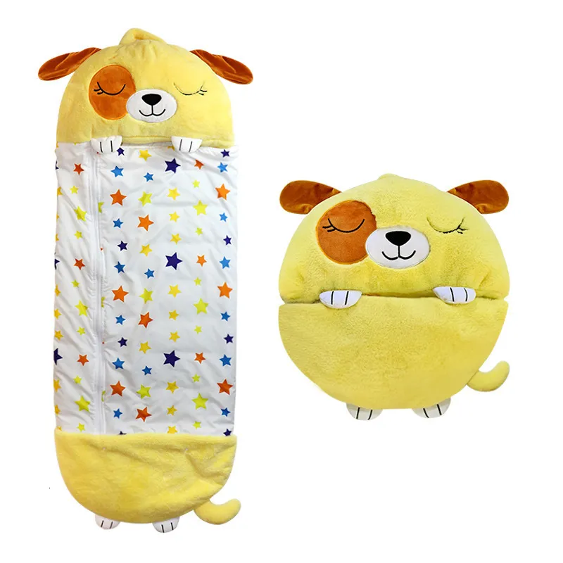 Saco de dormir de dibujos animados para niños, saco de dormir para niños,  almohada de muñeca de felpa para niños y niñas, saco de dormir de animales  para cumpleaños - AliExpress