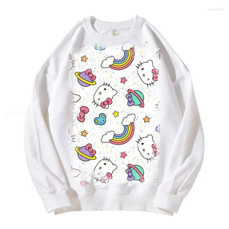 Damen Hoodies Hello-Kitty Hoodie süße Frauen koreanische Mädchen Fashion Sweatshirt Frühling und Herbst Model Kleidung Casual Long Sleeve