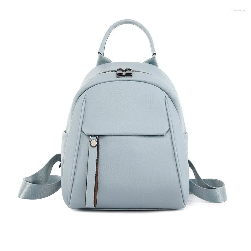 School Bags Fashion Women Backpack Luxury Soft Leather Backpacks Female Small For Teenage Girls Designer Casual Mochila Feminina