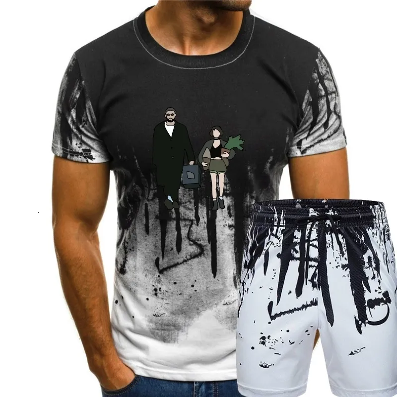 メンズトラックスーツレオンThe Professional Tshirt Movie Top Poster dvd Jean Reno Assasin Mens Tee 230823