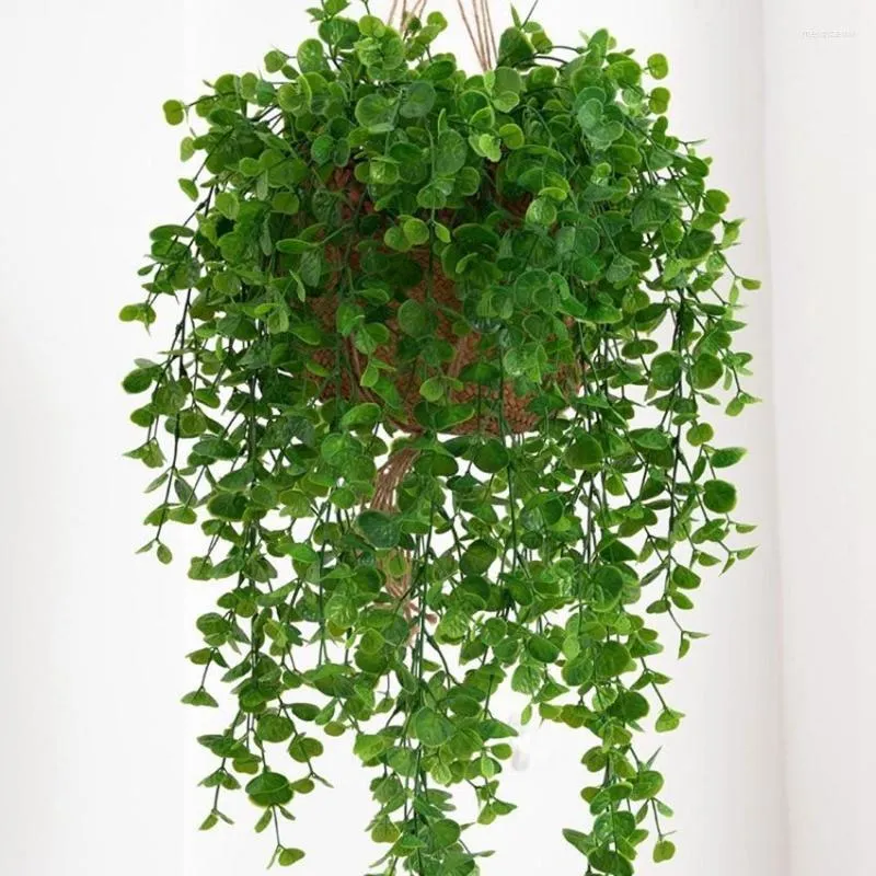 Dekoracyjne kwiaty zielone liście bluszcz sztuczna roślina eukaliptus winor