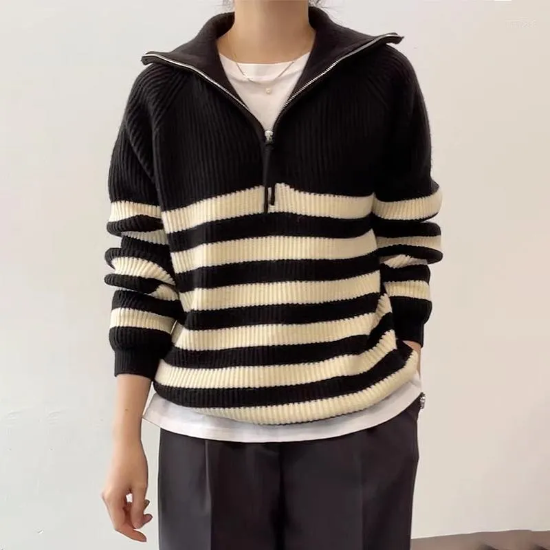 Pit Zippered Lapel Sweater Pit Zippered Lapel Sweater