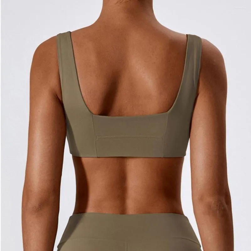 Yoga Outfit Comfort Skin Friendly Sports Bra With Chest Pad Tank Top Women Gym Fitness Running Stretch Pull Up Vest Underwear