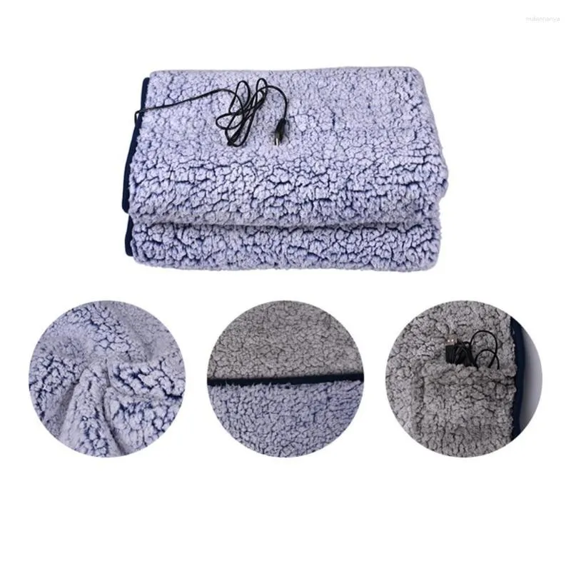 Blankets 110 70cm Heated Blanket Soft Electric USB Machine Washable For Home Travel Office