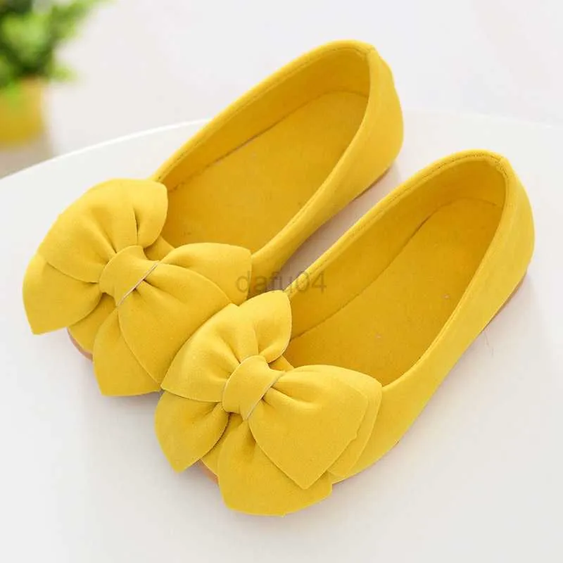 Flat shoes Candy Color Children Shoes Girls Princess Shoes Fashion Girls Slip on Shoes With Bow 1-12 years old kids shoes MCH011 L0824