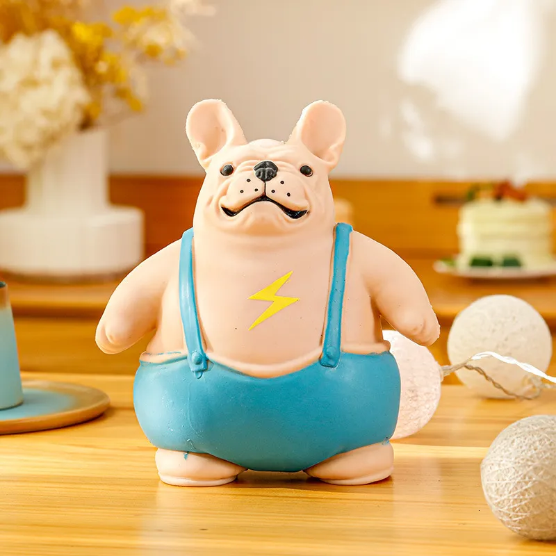Decompression Toy Cartoon Squeeze Unzip Bulldog Toy Animal