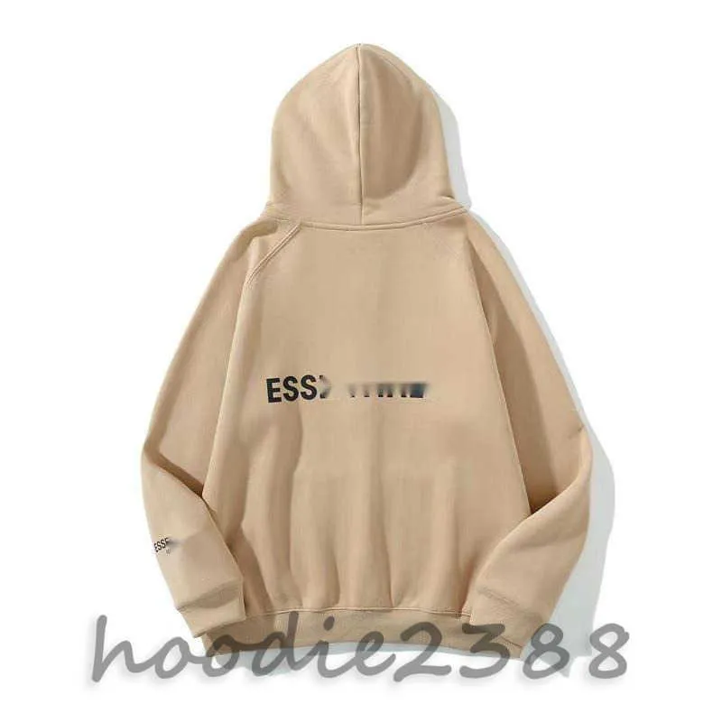 ESS double line hoodie classic High street fashion fog zipper coat, unisex, men's hoodie, women's hoodie khaki casual jacket 1005