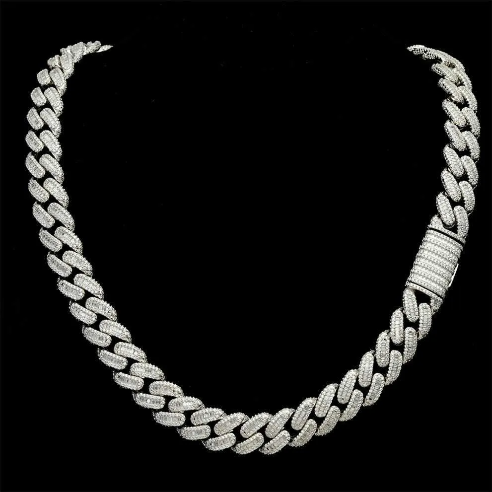 Aangepaste Iced Out Cubaanse schakelketting 18K 24K vergulde hiphop ketting armband diamant Moissanite Cubaanse ketting voor mannen sieraden