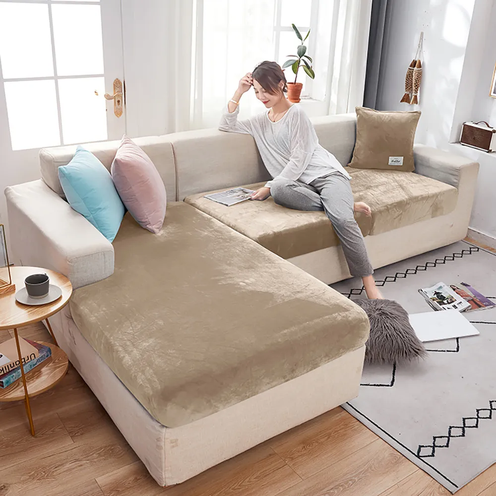 Luxury Elastic Velvet Sofa Sagging Sofa Cushion Support Covers For Living  Room Corner L Shape Furniture Slipcovers 230824 From Bai10, $10.73