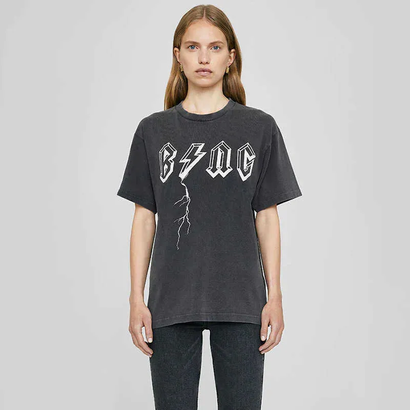 Top Designer Womens AB Womens Bing T Shirt Women Top Tshirt Shirts Female Cotton Tees Tops Short Sleeved Loose Cotton Ladies Retro Washing Eagle Flag Clothing From 11 79 DHgate