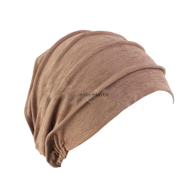 Muslimische Frauen Stretch Sleep Chemo Hut Baumwolle Beanie Schlaf Hijab Turban Kopfwäsche Kappe Kopfpack für Haarausfall Accessoires