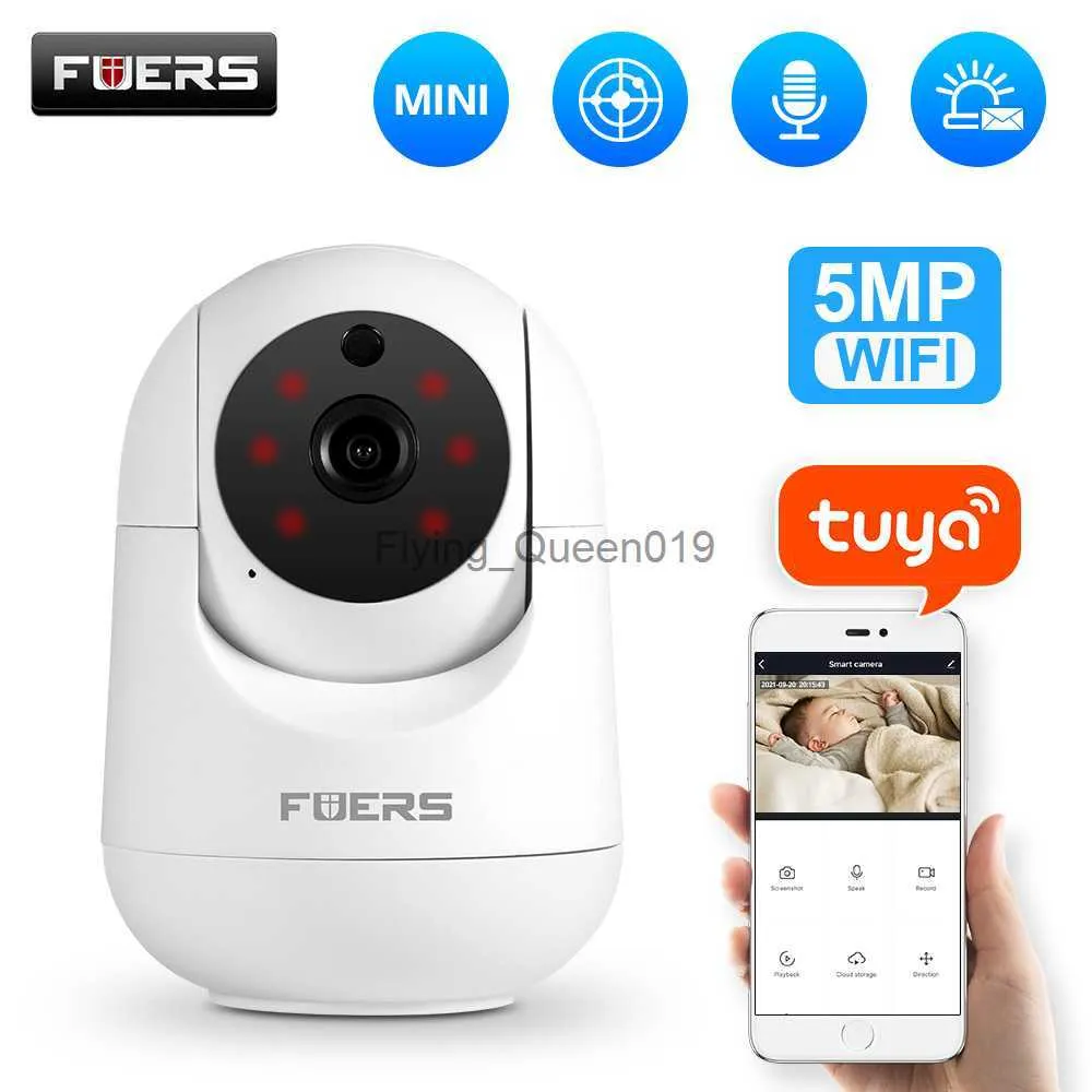 Fuers 5MP caméra IP Tuya maison intelligente intérieure WiFi caméra de Surveillance sans fil suivi automatique CCTV sécurité bébé moniteur pour animaux de compagnie HKD230812