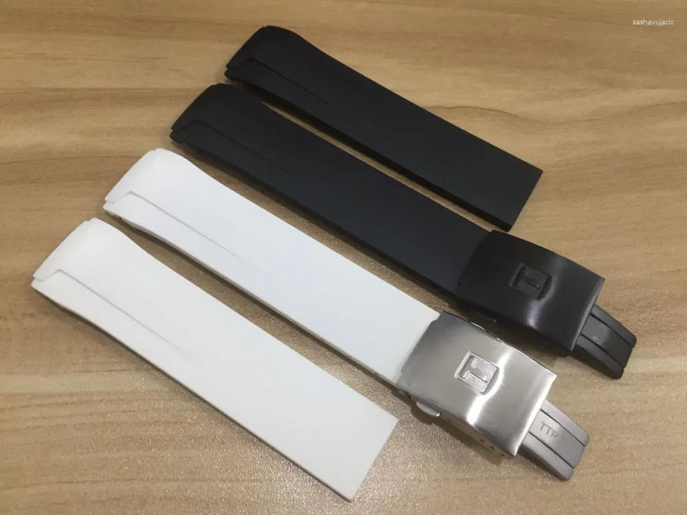 Correas De Reloj 22 Mm T024417A Correa De Caucho De Silicona Negra Para T024 T024427 De Price DHgate