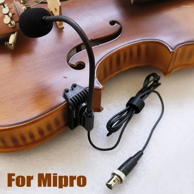 Mikrofoner Violin Fiddle Clip Microphone TA4F Mini XLR för MIPRO-sändare ACT-52T ACT-32T Wireless System