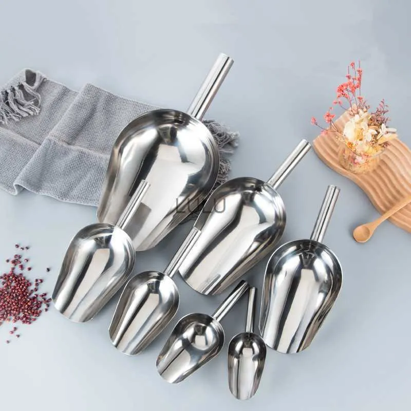 8-13Inch Stainless Steel Ice Scraper Scoops Food Buffet Candy Bar Scoop Ice Scooper Shovel Water Scoops Kitchen Tools Gadgets HKD230810