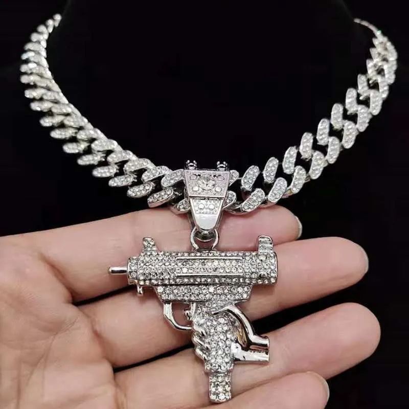 Iced out hot sale gun chain
