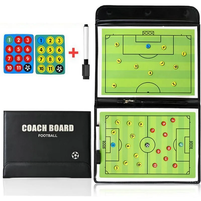 Andra sportvaror 54 cm Foldbar Magnetic Tactic Board Soccer Coaching Coachs Tactical Board Football Game Football Trainics Tactics Urklipp 230823