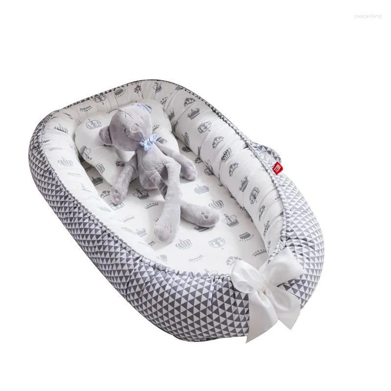 Oreiller 85 / 50cm Born Baby Nest Lit avec berceau Portable Voyage Infant Toddler Coton Berceau pour berceau pare-chocs