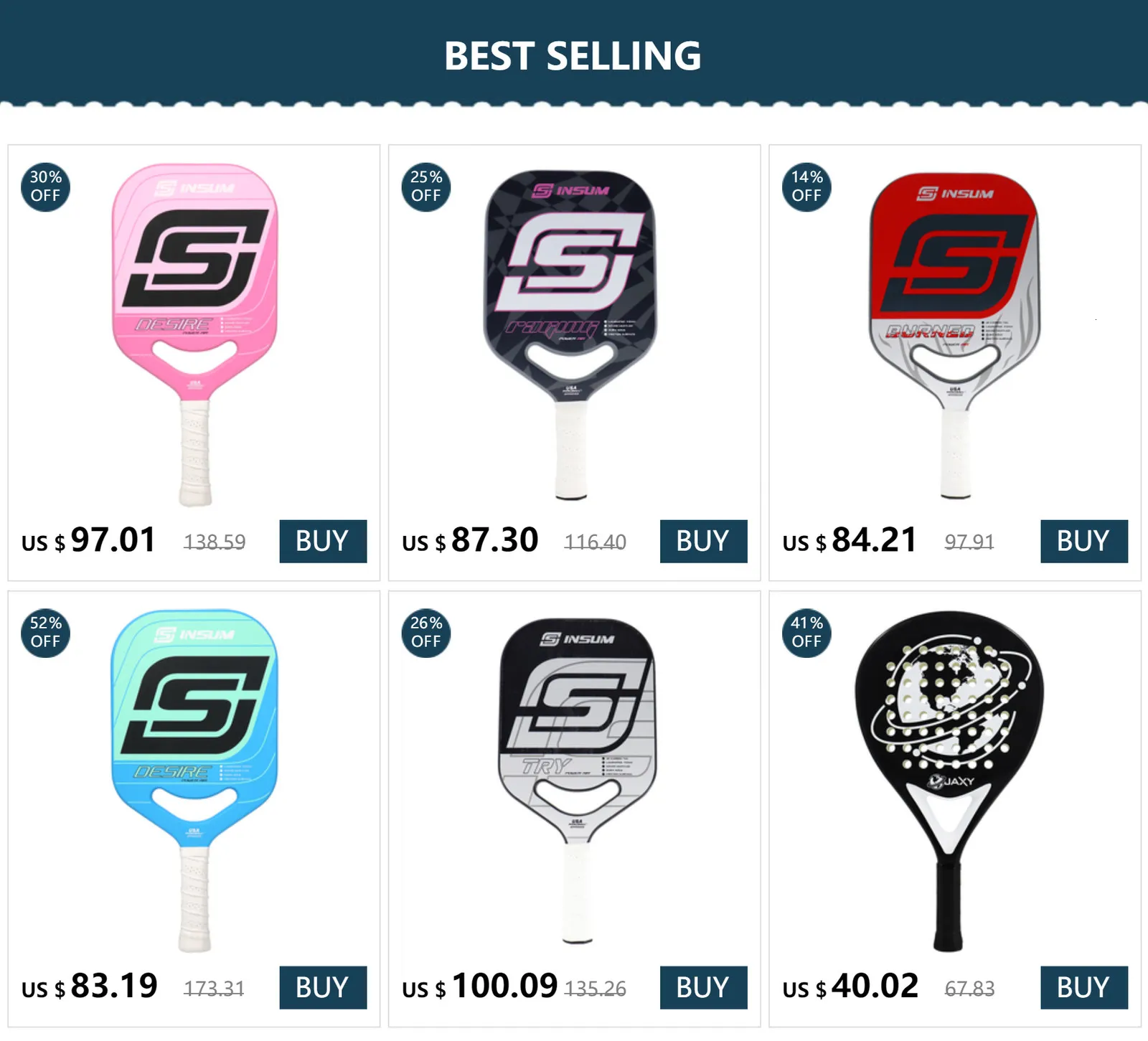 Squash Racquets INSUM Raging Pickleball Paddle Carbon Fiber Surface Edgeless Design Widebody