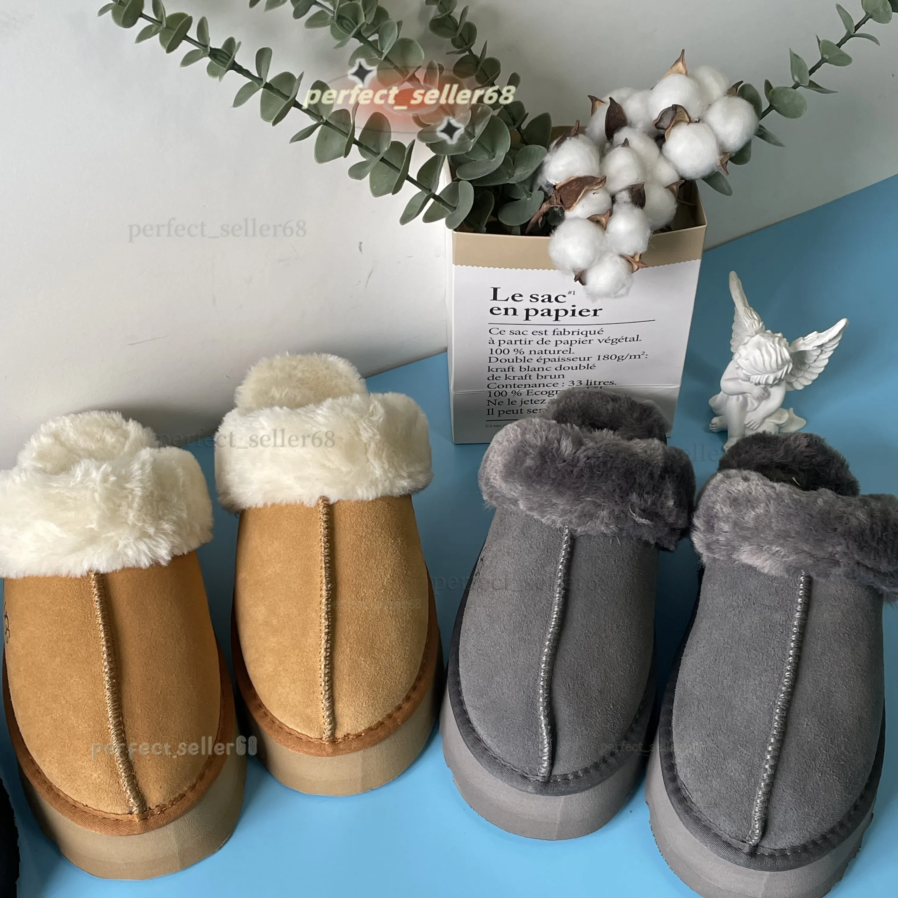 Womens Designer Plush Cotton Fluffy Slipper Boots Boots Australian