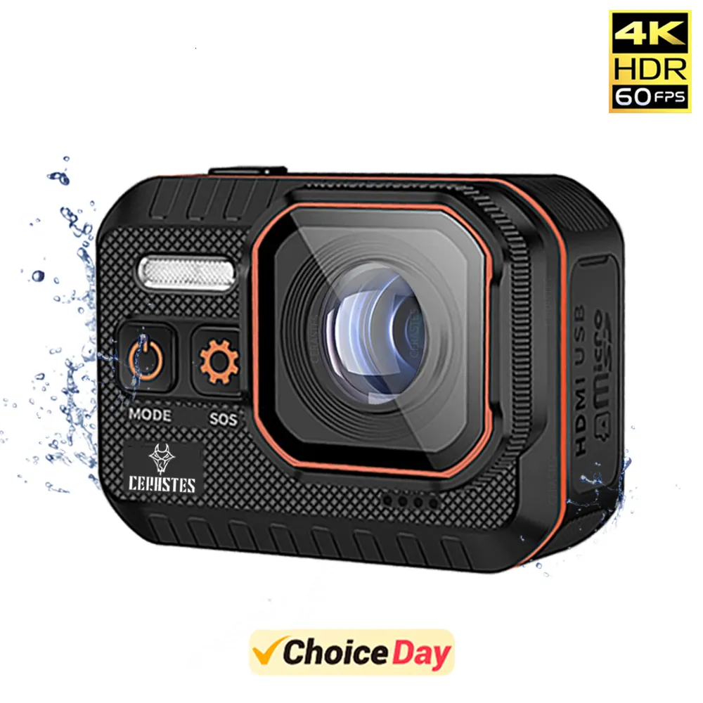 Caméras résistantes aux intempéries Caméra d'action Cerastes 4K60FPS Télécommande wifi 30m Étanche 170 Grand Angle Dash Cam Go Sport Pro 230823