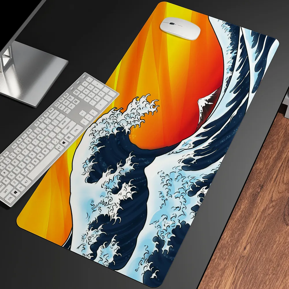 Large Computer Mouse Pads With Artistic Wave Design &... From Jiao10 ...