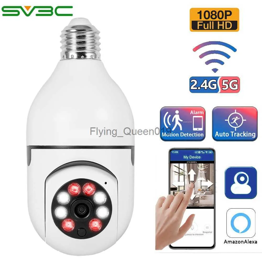 5G Light Bulb Camera Camera Wireless Outdoor Indoor 2.4G Wi-Fi IP-камера для домашней безопасности Двусторонний Audio HKD230812