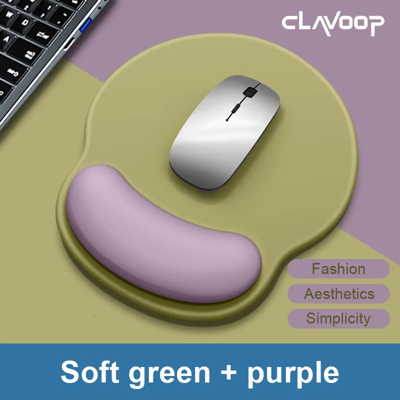 Tappetino Ergonomico Per Mouse Con Supporto In Memory Foam – Marmo Viola – Antiscivolo - 2