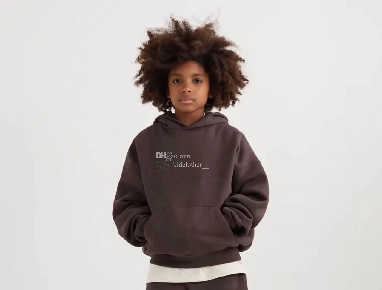 Sweat à capuche pour enfants, pull à capuche pour garçons et filles, sweat-shirt Essent Essentail, pulls amples pour tout-petits, esthétique à manches longues avec poches, vêtements de rue