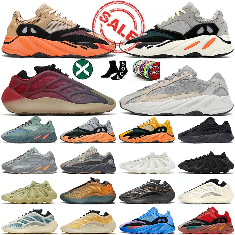 Yezzy Yeezies Kanyes West Boost 700 v2 chaussures de course hommes femmes baskets Hi-Res Red Blue Cream v3 Azael Alvah Vanta Fade Carbon baskets de sport