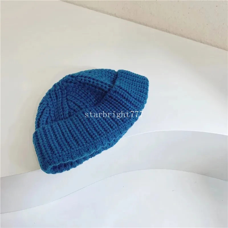 New Autumn Winter Baby Kids Knitted Hat Solid Color Children Skull Beanies Caps Boys Girls Warm Hats