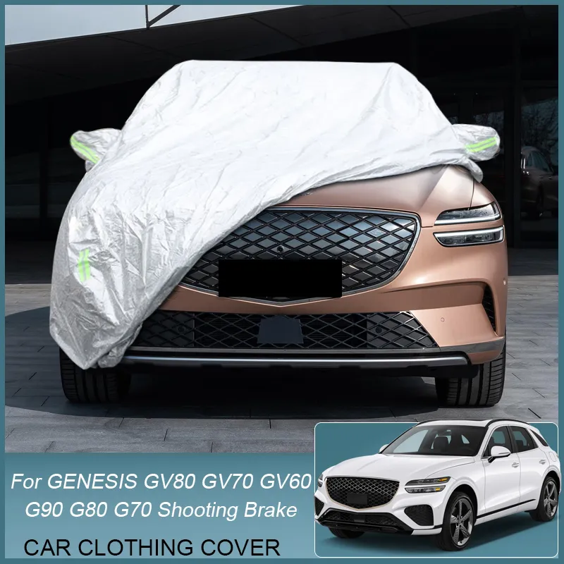 Biltäcke regn frost snö damm vattentät för genesis g70 sedan skytte broms ik g80 rg3 g90 rs4 gv60 jw gv70 jk1 gv80 jx1