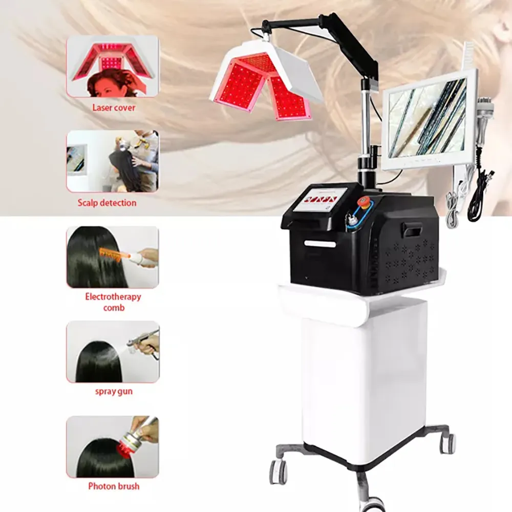 Hair loss treatment laser growth 5 in 1 hair regrowth laser scalp treatment machine for hair growth