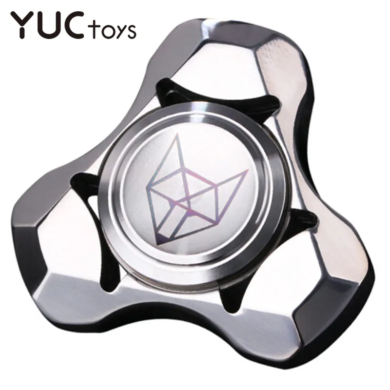 Toupie YUC en acier inoxydable main Spinner Fidget roulement silencieux boule en métal muet Edc jouets doigt Gyro soulager le stress garçon anxiété cadeau de noël 230823