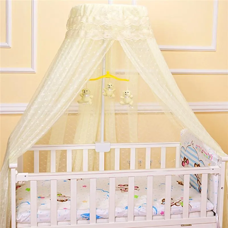 Crib Netting Baby Round Mosquito Net Hung Netting Bed Luifel voor kinderslaapkamer Muggen Netto Standhouder Verstelbare clip-on Crib Canopy Holder 230823