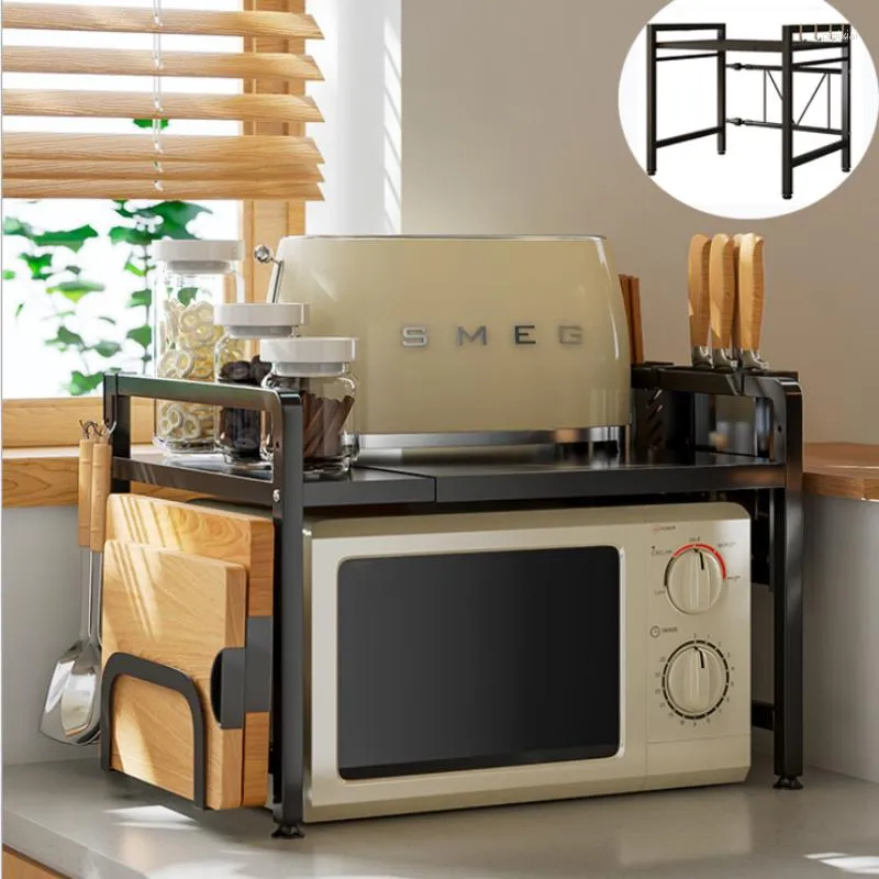 Étagère multifonctionnelle réglable pour four à micro-ondes, rangement de cuisine, lave-vaisselle, porte-bouteille d'huile d'épice