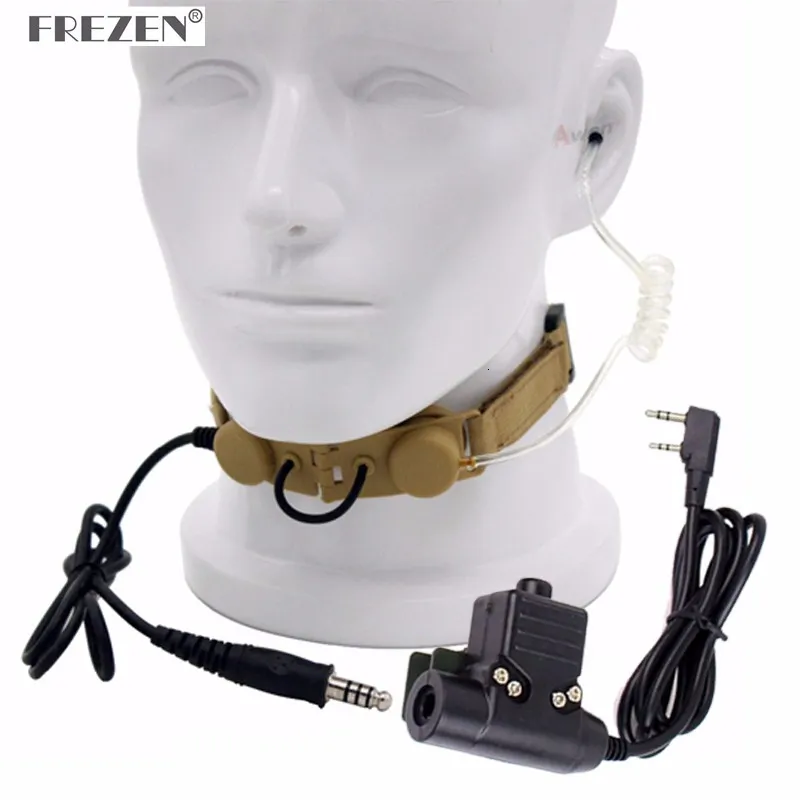 Talkie-walkie Z micro de gorge tactique Z003 casque à tube d'air avec U94 PTT pour radio bidirectionnelle BaoFeng UV 5R UV 5X UV 82 TYT TH UV8000D Retevis H777 230823